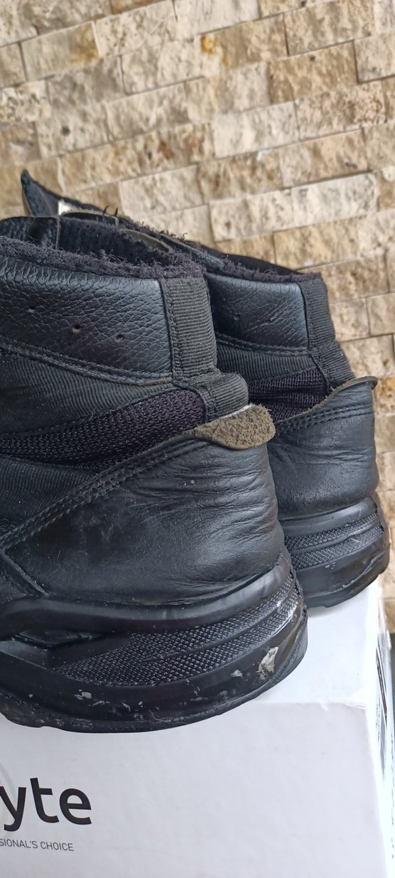 Genç marka Erkek Siyah Deri Sokak Stili Tokalı Bot - Görsel 4
