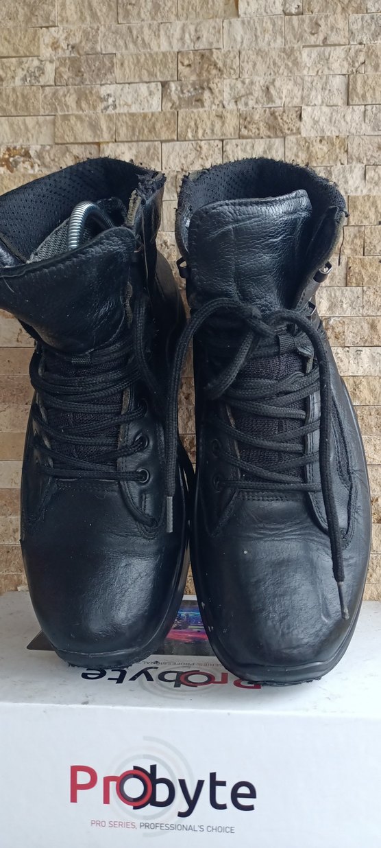 Genç marka Erkek Siyah Deri Sokak Stili Tokalı Bot - Görsel 2