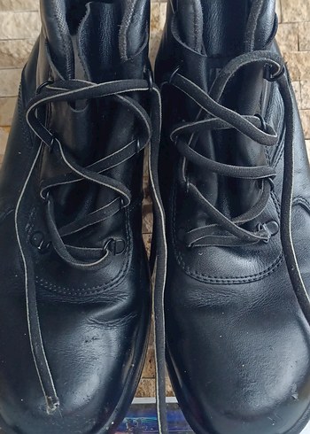 YDS iş botu Siyah Bağcıklı Erkek Deri Bot - Görsel 2