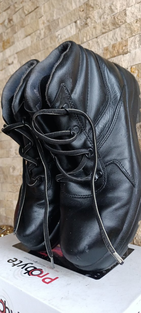 YDS iş botu Siyah Bağcıklı Erkek Deri Bot - Görsel 4