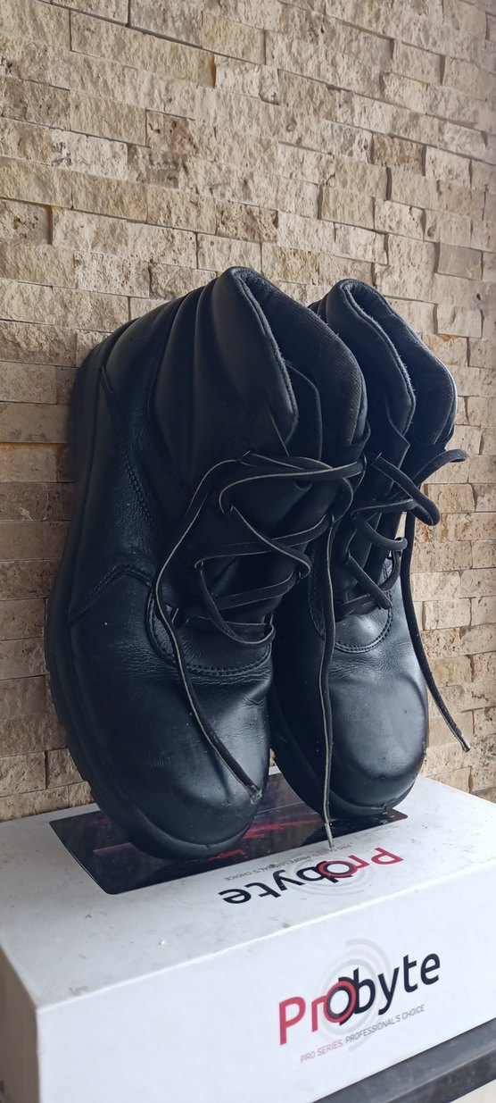 YDS iş botu Siyah Bağcıklı Erkek Deri Bot - Görsel 3