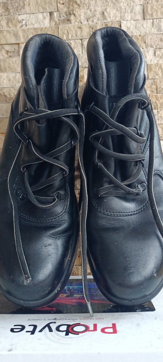 YDS iş botu Siyah Bağcıklı Erkek Deri Bot - Görsel 2