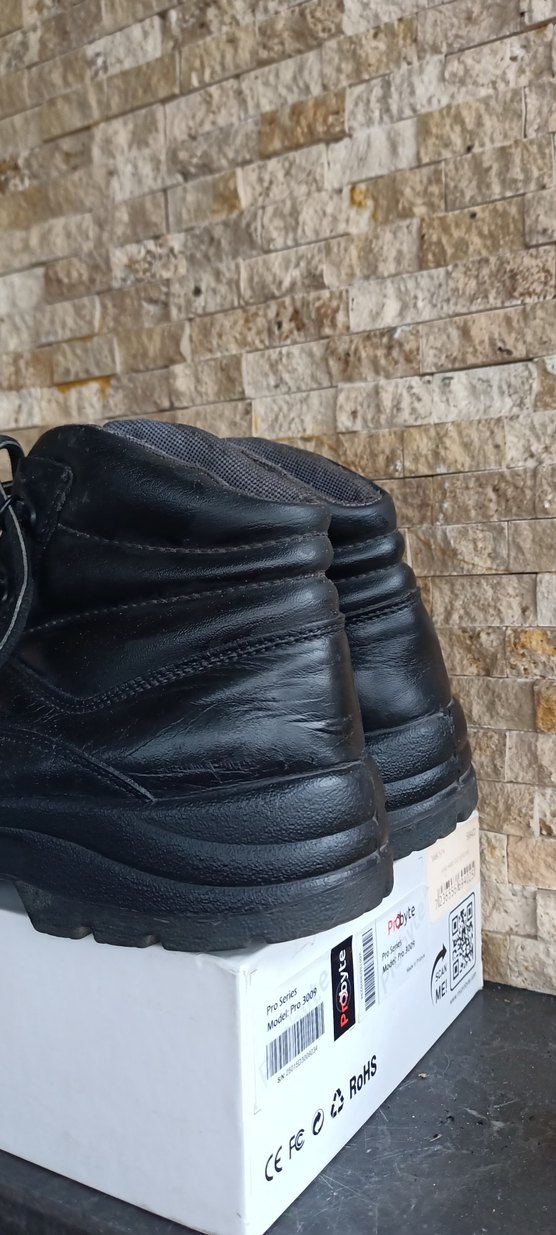 YDS iş botu Siyah Bağcıklı Erkek Deri Bot - Görsel 5