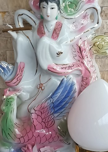 Porselen abajur Figürin ve Lamba - Görsel 2