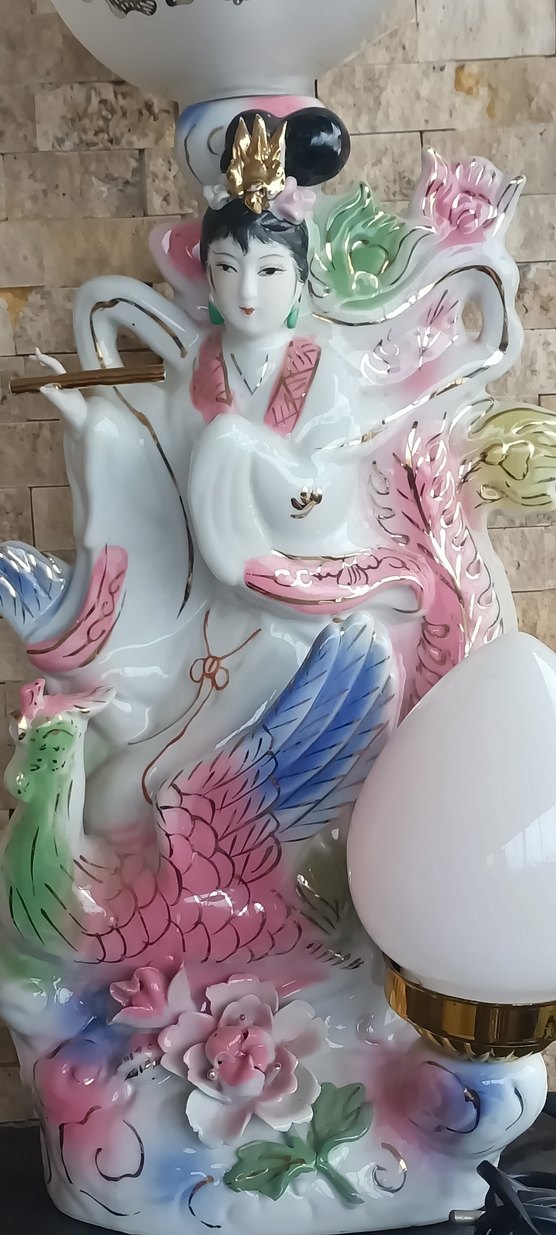 Porselen abajur Figürin ve Lamba - Görsel 2