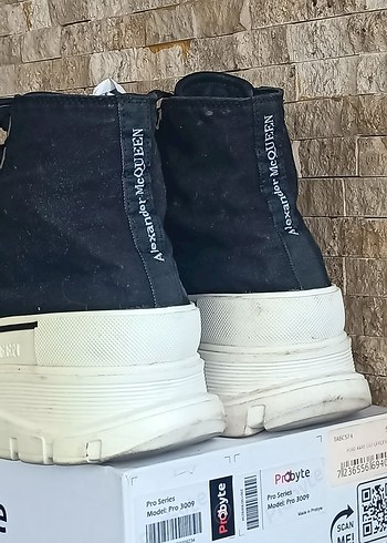 Alexander McQueen Beyaz Siyah bayan Spor Ayakkabı - Görsel 7