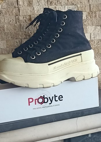 Alexander McQueen Beyaz Siyah bayan Spor Ayakkabı - Görsel 8