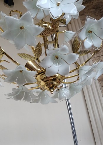 Altın Renkli Çiçek Motifli avize - Görsel 2