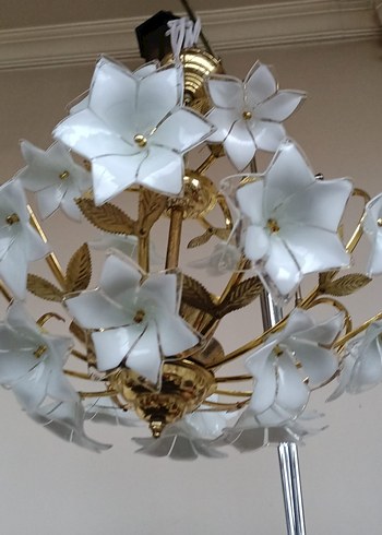 Altın Renkli Çiçek Motifli avize - Görsel 10