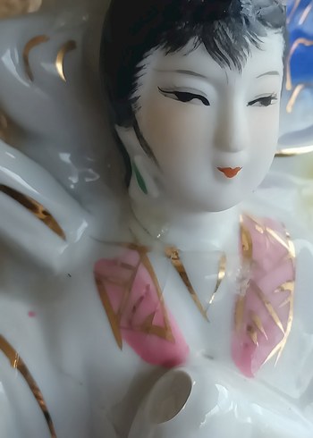 Beyaz Renkli Dekoratif Figürin abajur - Görsel 4