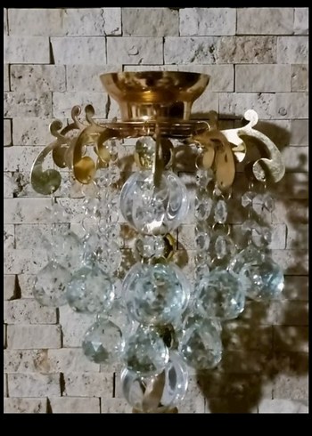 50cm büyük ve ağır şamdan Altın Renkli Kristal Dekoratif Mumluk - Görsel 6