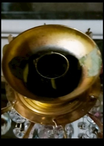 50cm büyük ve ağır şamdan Altın Renkli Kristal Dekoratif Mumluk - Görsel 7