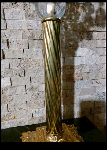 50cm büyük ve ağır şamdan Altın Renkli Kristal Dekoratif Mumluk - Görsel 5