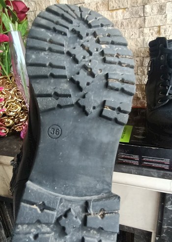 Siyah Gotik Kadın Botları Tokalı Blok Topuk - Görsel 7