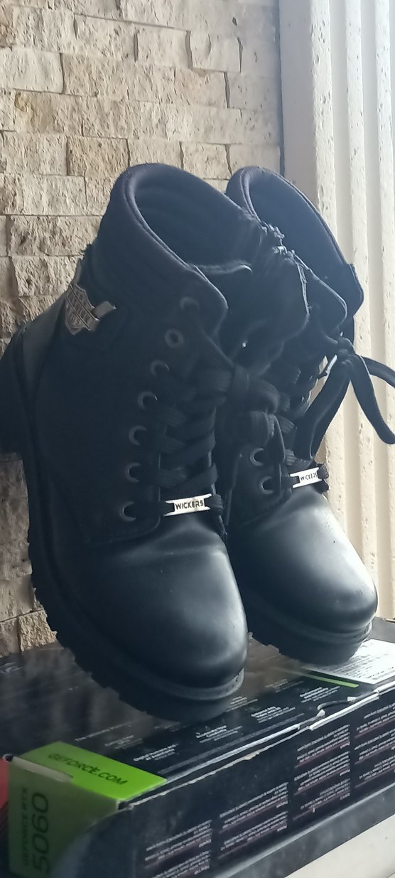 Siyah Gotik Kadın Botları Tokalı Blok Topuk - Görsel 4