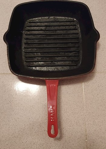 Kırmızı Döküm Izgara Tava
