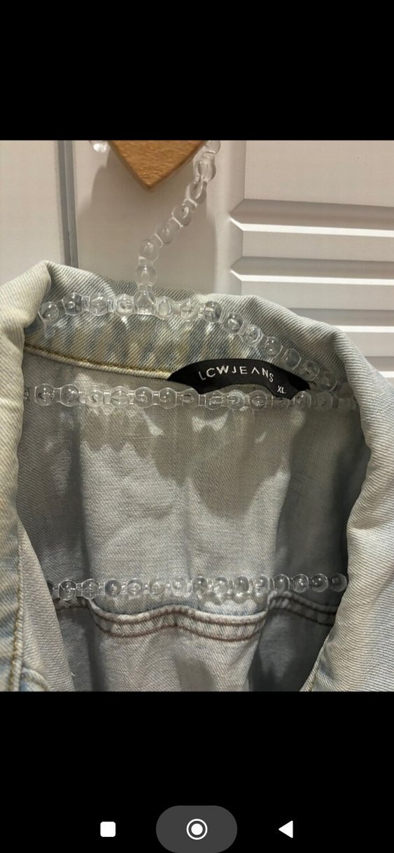 Gri Düğmeli Kadın Denim Ceket - Görsel 3