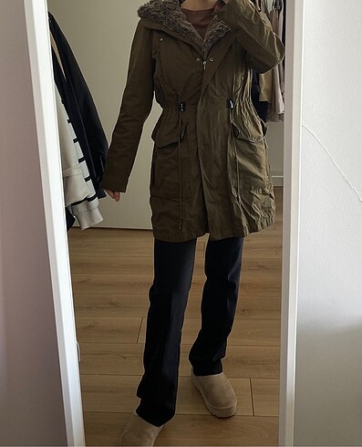 Mango Mango haki mevsimlik parka mont