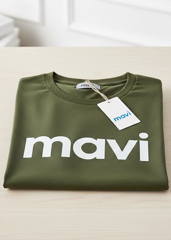 Camel Renkli Erkek Tişörtü, Kısa Kollu, Rahat Kesim - Görsel 3