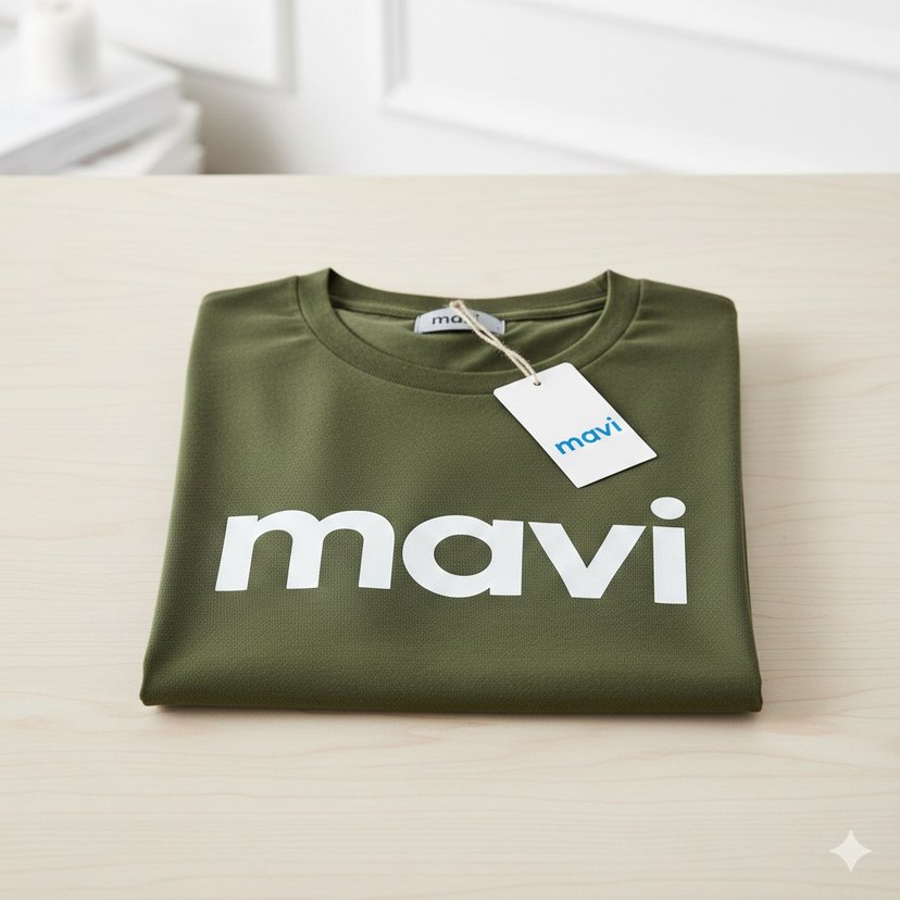 Camel Renkli Erkek Tişörtü, Kısa Kollu, Rahat Kesim - Görsel 3