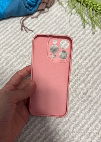 16 pro Düğmeli Pastel Pembe Bohem Telefon Kılıfı - Görsel 2