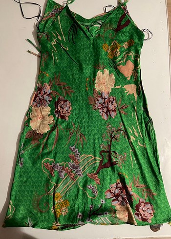 Yeşil Drapeli Mini Elbise - Görsel 6