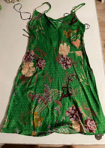 Yeşil Drapeli Mini Elbise - Görsel 4