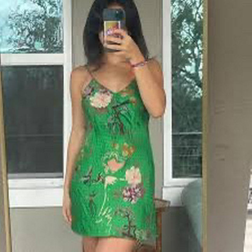 Yeşil Drapeli Mini Elbise - Görsel 3