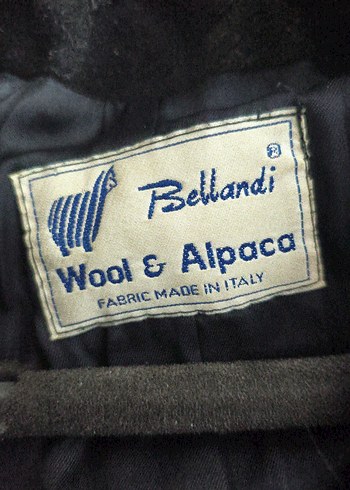 Kadın Düğmeli Siyah Yün Midi palto - Görsel 4