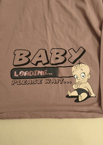 Baskılı  Hamile Bluzu Uzun Kollu - Görsel 3