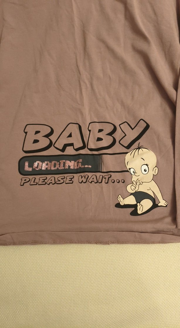 Baskılı  Hamile Bluzu Uzun Kollu - Görsel 3