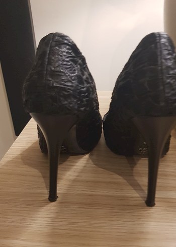 Siyah kadım abiye ayakkabı - Görsel 2