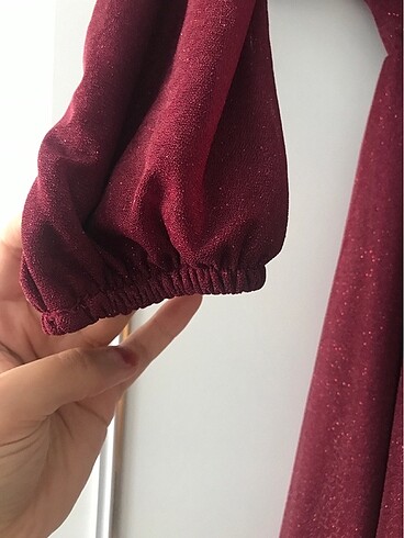 38 Beden bordo Renk Elbise