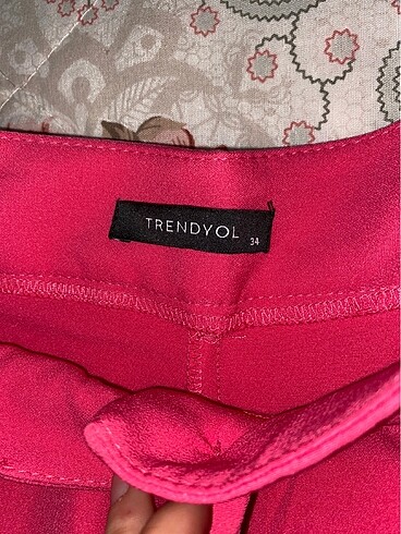 34 Beden pembe Renk Kumaş pantolon trendyolmilla