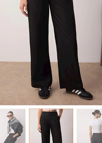 Siyah Midi Kumaş Kadın Pantolon - Görsel 3