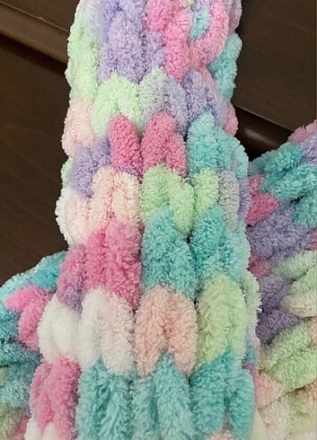  Beden çeşitli Renk Puffy Atkı