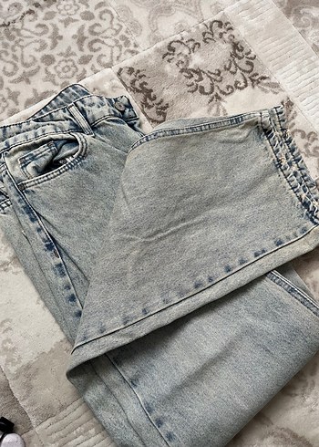 Gri Bol Kesim Midi Kadın Jean - Görsel 3