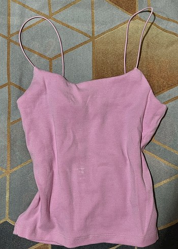 Pembe İnce Askılı Kadın Atlet - Görsel 2