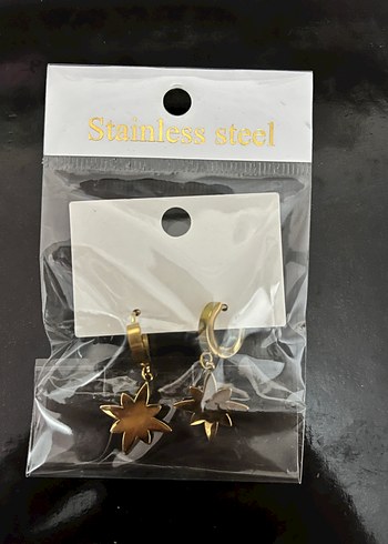 Altın Renkli Mini Yıldız Küpeler - Görsel 2