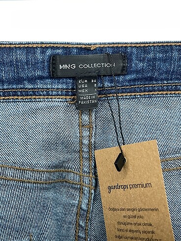 34 Beden mavi Renk Mango Jean / Kot %70 İndirimli.