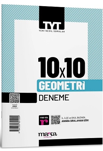 Marka Yayınları 2024 TYT Geometri 10 Deneme Tamamı Video Çözümlü