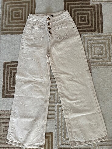 Düğme detaylı wıde leg