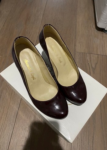 Diğer Bordo Rugan Platform Topuklu Kadın Stiletto