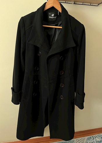 Siyah Çift Düğmeli Kaban - Görsel 2