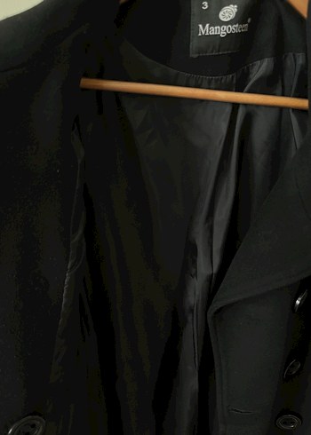 Siyah Çift Düğmeli Kaban - Görsel 4