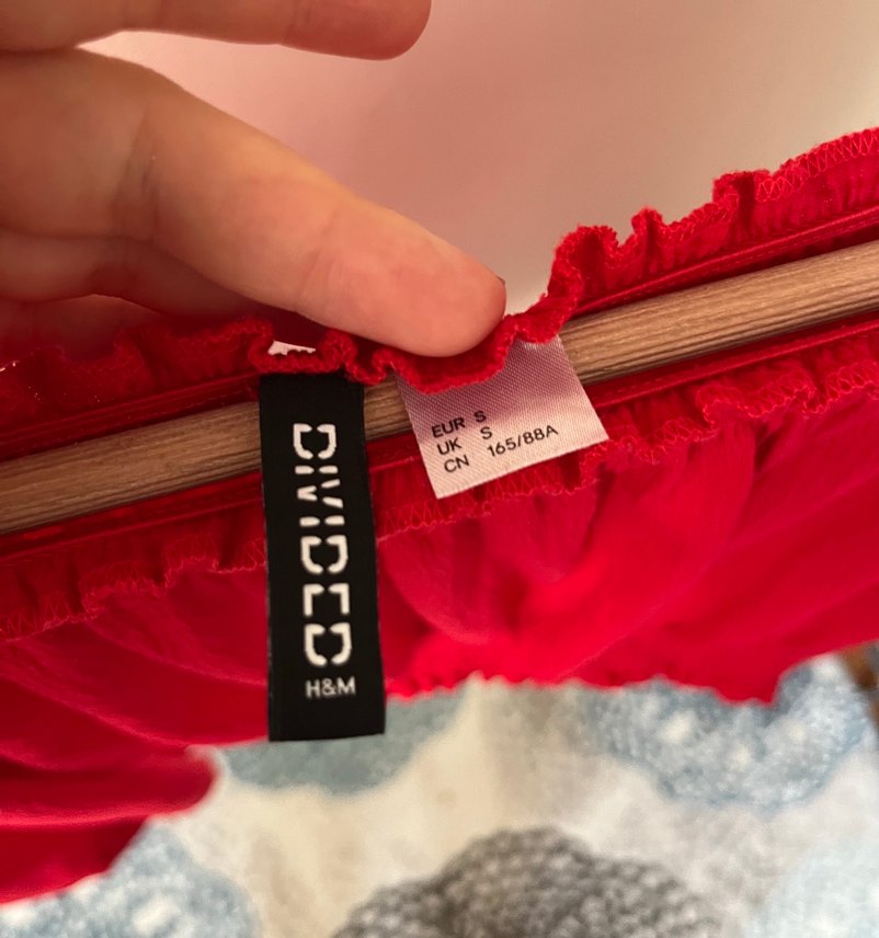 Kırmızı Fırfırlı Mini Bluz - Görsel 2