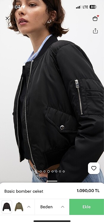 xs Beden Bomber ceker