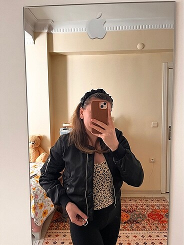 xs Beden siyah Renk Bomber ceker