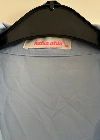 Mavi Pamuklu Uzun Kollu Gömlek Elbise - Görsel 3