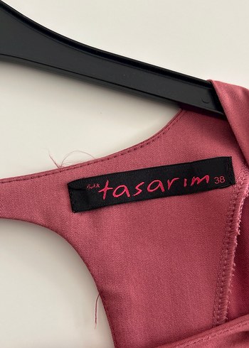 Pembe Midi Kadın Elbise Kısa Kollu - Görsel 3